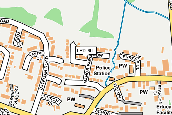 LE12 6LL map - OS OpenMap – Local (Ordnance Survey)