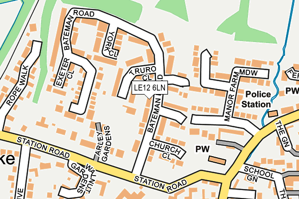 LE12 6LN map - OS OpenMap – Local (Ordnance Survey)