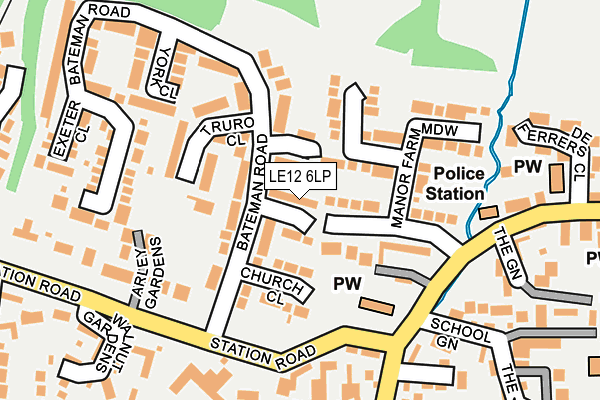 LE12 6LP map - OS OpenMap – Local (Ordnance Survey)