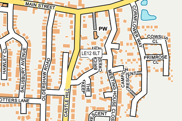 LE12 6LT map - OS OpenMap – Local (Ordnance Survey)