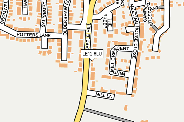 LE12 6LU map - OS OpenMap – Local (Ordnance Survey)