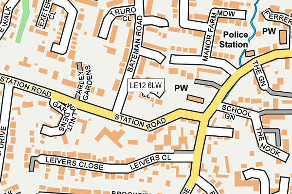 LE12 6LW map - OS OpenMap – Local (Ordnance Survey)