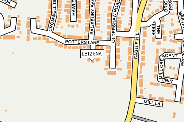 LE12 6NA map - OS OpenMap – Local (Ordnance Survey)