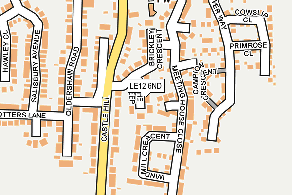 LE12 6ND map - OS OpenMap – Local (Ordnance Survey)