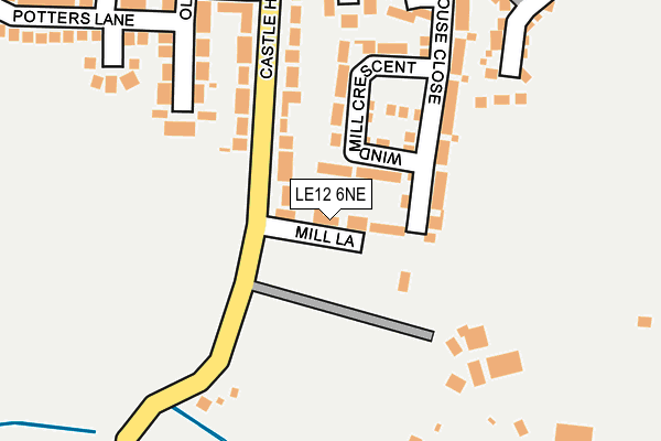 LE12 6NE map - OS OpenMap – Local (Ordnance Survey)