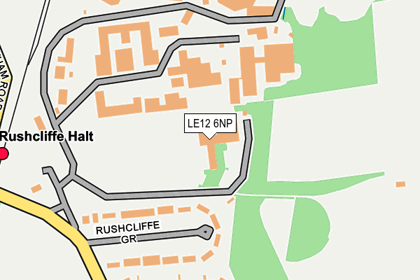 LE12 6NP map - OS OpenMap – Local (Ordnance Survey)