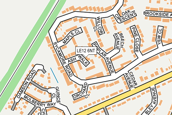 LE12 6NT map - OS OpenMap – Local (Ordnance Survey)