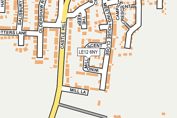 LE12 6NY map - OS OpenMap – Local (Ordnance Survey)