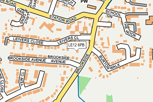 LE12 6PB map - OS OpenMap – Local (Ordnance Survey)