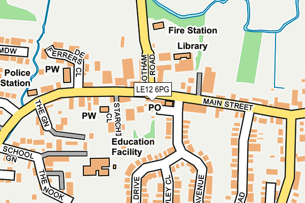 LE12 6PG map - OS OpenMap – Local (Ordnance Survey)