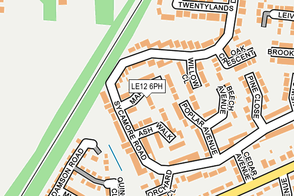 LE12 6PH map - OS OpenMap – Local (Ordnance Survey)
