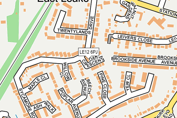 LE12 6PJ map - OS OpenMap – Local (Ordnance Survey)