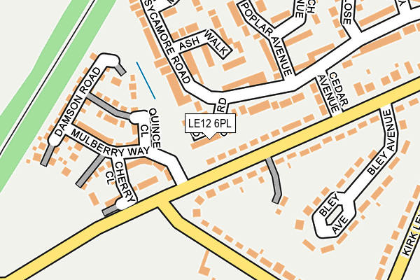 LE12 6PL map - OS OpenMap – Local (Ordnance Survey)