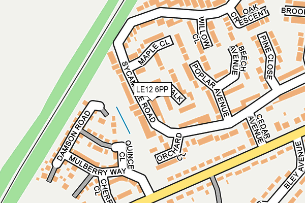 LE12 6PP map - OS OpenMap – Local (Ordnance Survey)