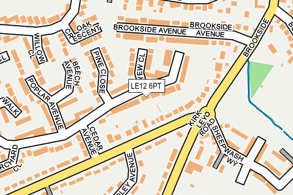 LE12 6PT map - OS OpenMap – Local (Ordnance Survey)