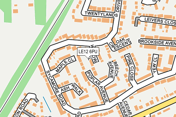 LE12 6PU map - OS OpenMap – Local (Ordnance Survey)