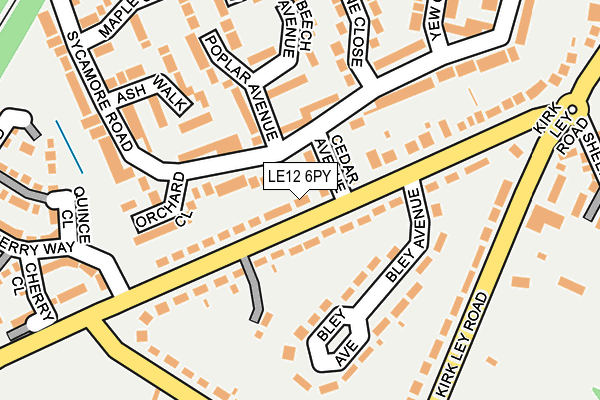 LE12 6PY map - OS OpenMap – Local (Ordnance Survey)