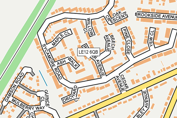 LE12 6QB map - OS OpenMap – Local (Ordnance Survey)