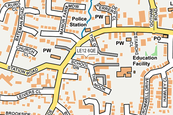 LE12 6QE map - OS OpenMap – Local (Ordnance Survey)