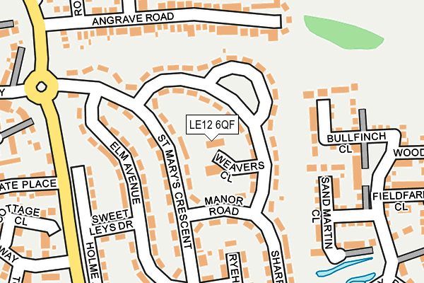 LE12 6QF map - OS OpenMap – Local (Ordnance Survey)