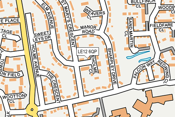 LE12 6QP map - OS OpenMap – Local (Ordnance Survey)