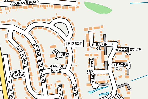 LE12 6QT map - OS OpenMap – Local (Ordnance Survey)