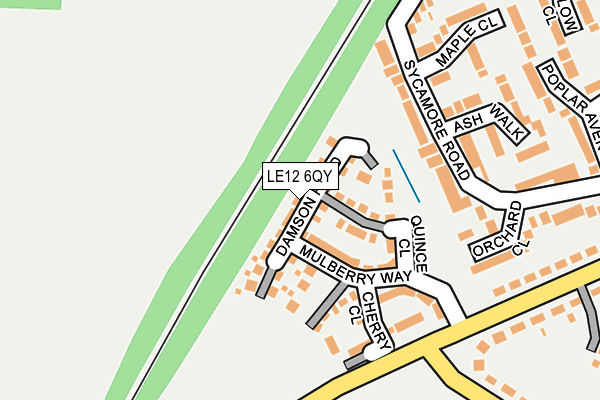 LE12 6QY map - OS OpenMap – Local (Ordnance Survey)