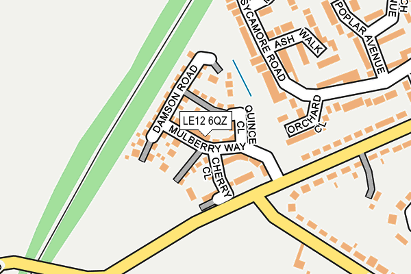 LE12 6QZ map - OS OpenMap – Local (Ordnance Survey)