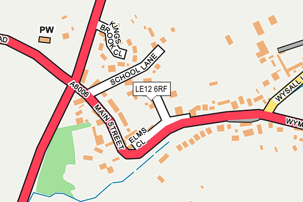 LE12 6RF map - OS OpenMap – Local (Ordnance Survey)