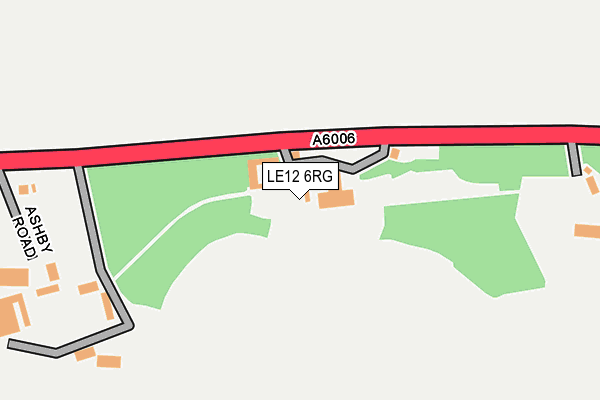 LE12 6RG map - OS OpenMap – Local (Ordnance Survey)