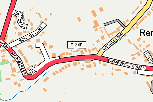 LE12 6RJ map - OS OpenMap – Local (Ordnance Survey)