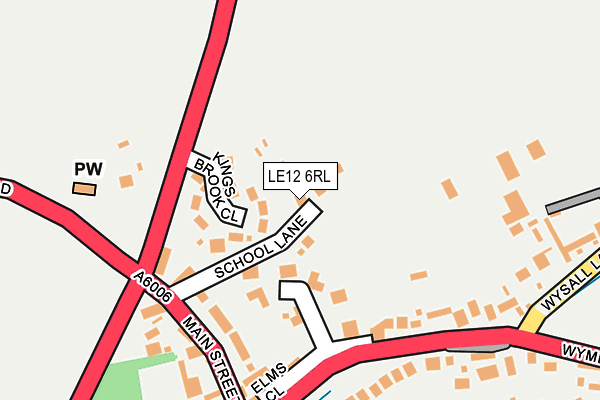 LE12 6RL map - OS OpenMap – Local (Ordnance Survey)