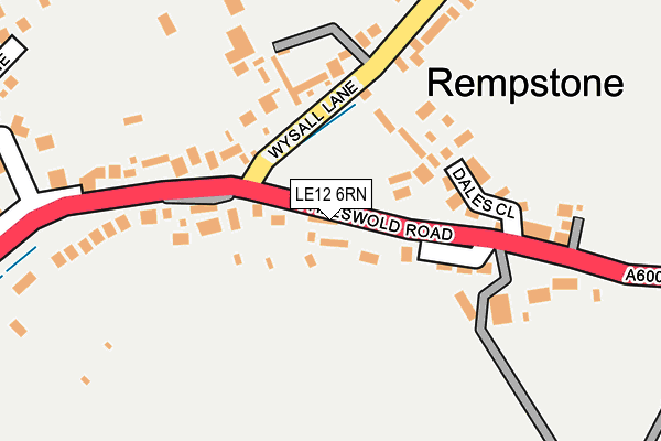 LE12 6RN map - OS OpenMap – Local (Ordnance Survey)