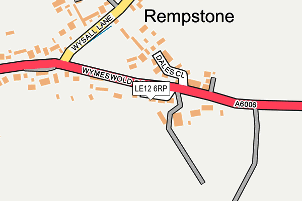 LE12 6RP map - OS OpenMap – Local (Ordnance Survey)