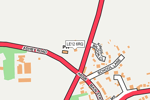 LE12 6RQ map - OS OpenMap – Local (Ordnance Survey)