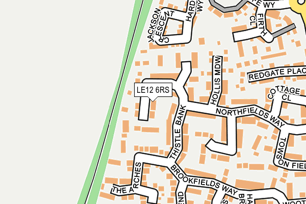 LE12 6RS map - OS OpenMap – Local (Ordnance Survey)