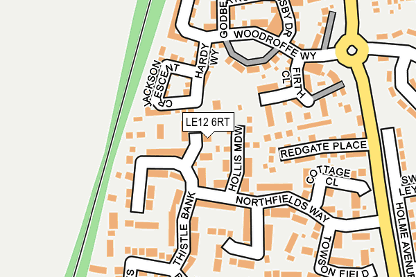 LE12 6RT map - OS OpenMap – Local (Ordnance Survey)