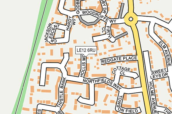 LE12 6RU map - OS OpenMap – Local (Ordnance Survey)