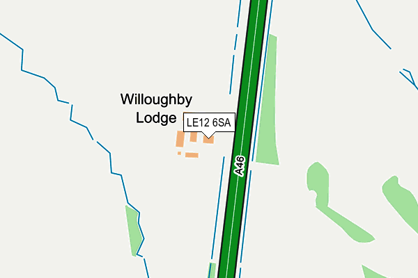 LE12 6SA map - OS OpenMap – Local (Ordnance Survey)