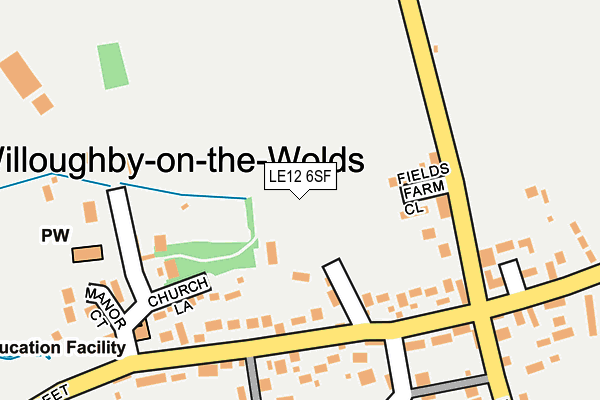 LE12 6SF map - OS OpenMap – Local (Ordnance Survey)