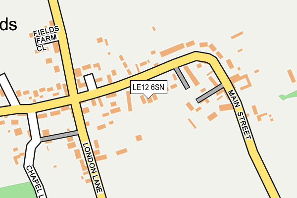 LE12 6SN map - OS OpenMap – Local (Ordnance Survey)