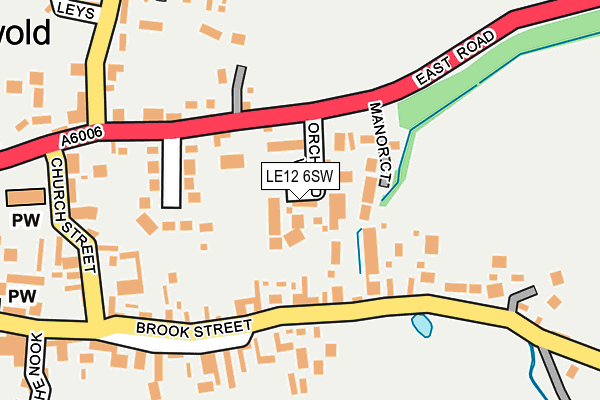 LE12 6SW map - OS OpenMap – Local (Ordnance Survey)