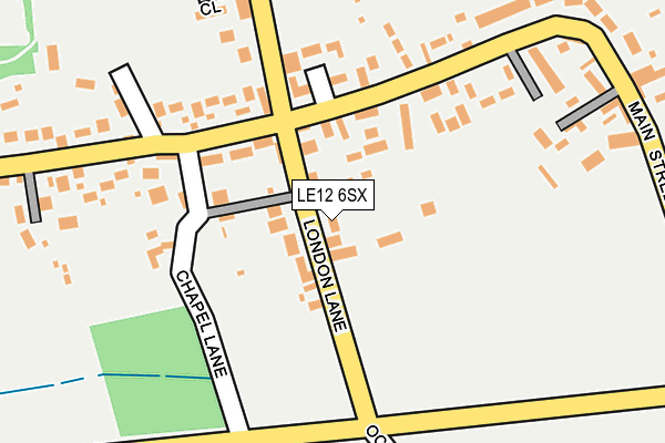 LE12 6SX map - OS OpenMap – Local (Ordnance Survey)