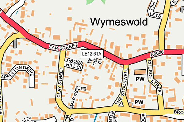 LE12 6TA map - OS OpenMap – Local (Ordnance Survey)