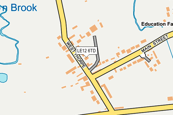 LE12 6TD map - OS OpenMap – Local (Ordnance Survey)