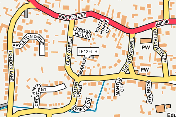 LE12 6TH map - OS OpenMap – Local (Ordnance Survey)