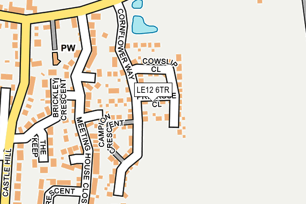 LE12 6TR map - OS OpenMap – Local (Ordnance Survey)