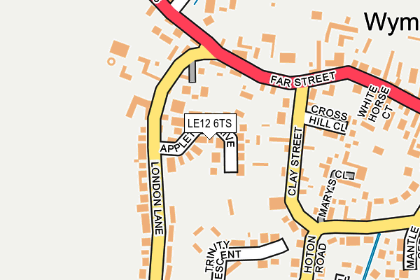 LE12 6TS map - OS OpenMap – Local (Ordnance Survey)