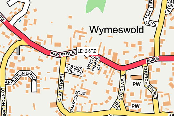 Map of THREE CROWNS WYMESWOLD LTD at local scale