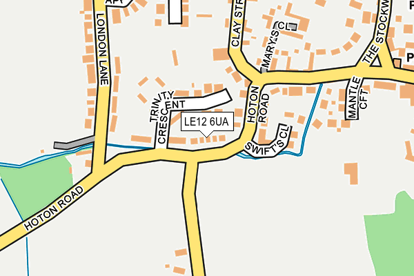 LE12 6UA map - OS OpenMap – Local (Ordnance Survey)